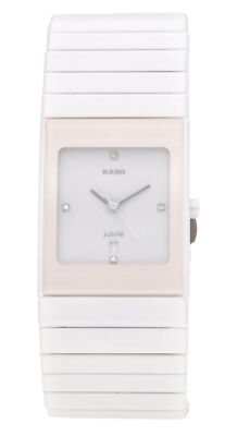 Rado Ceramica 27mm Quartz White Diamond Dial Ceramic Ladies Watch R21711702