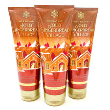 3-Pack Bath Body Works JOLLY GINGERBREAD VILLAGE Ultimate Hydration Body Cream