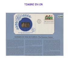 3248 ETATS UNIS USA TIMBRE 1979 N°1255 ENVELOPPE 1er Jour avec TIMBRE en OR - Go