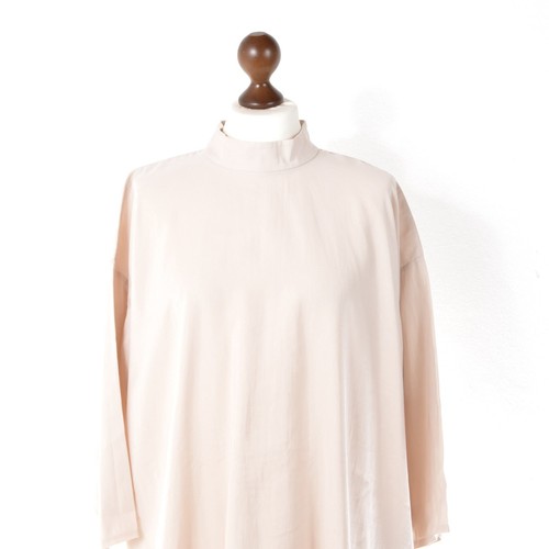 COS Kleid Gr 36 Oversized Modal Cremeweiß Beige Ecru Baggy Sleeves Ärmel CHIC - Bild 2 von 6