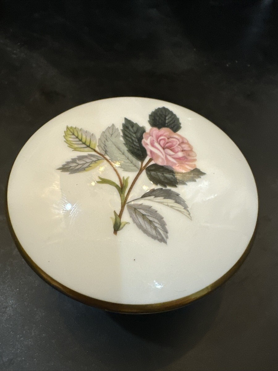 wedgwood porcelain Hathaway Rose Trinket Box 3 In | eBay