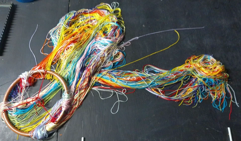 Huge Lot of 3 & 4 Foot long Embroidery Needle Point Floss Yarn - Image 2 of 2