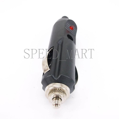 12v Male Car Cigarette Lighter Socket Plug Connector With Fuse Red LED - Picture 3 of 3
