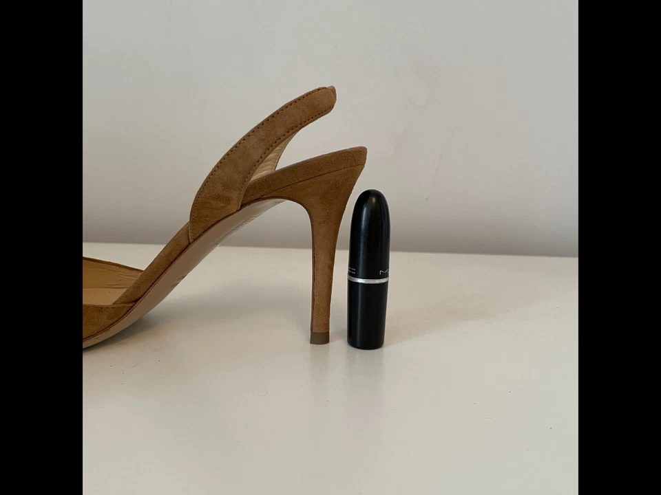 Barney's NYC talla 38 gamuza tacón gatito nuevo en caja $325 venta al por menor Foto 3 de 4