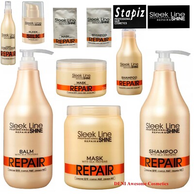 STAPIZ Sleek Line REPAIR - HAARMASKE / SHAMPOO / BALSAM MIT SEIDENPROTEINEN