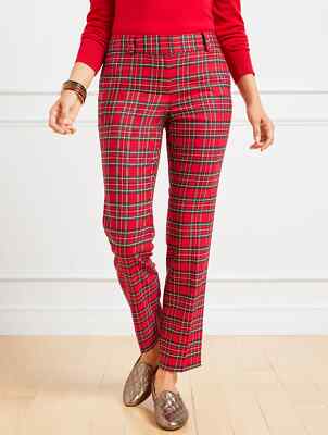 NEW $159 TALBOTS Red Apple Cider Plaid Wool-Blend Hampshire