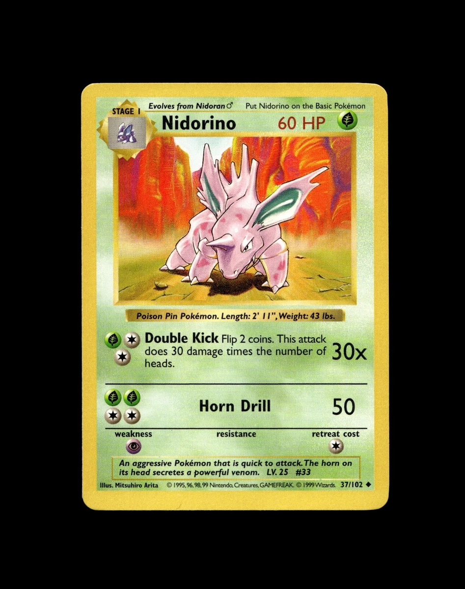 Nidorino 037/102 Base Set (Shadowless) for sale | eBay