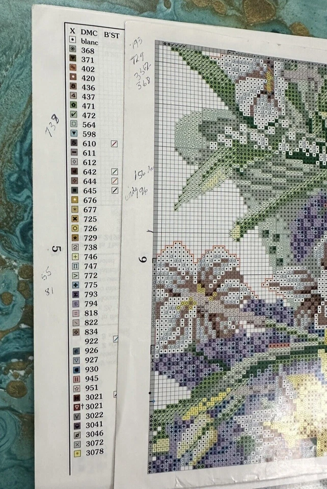 Marjolein Bastin Spring in the Garden Cross Stitch Pattern Booklet 2000 Vintage - Image 3 of 3