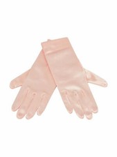 Fancy Girls Satin Wrist Length Glove Girls Age 13-15 Light Pink