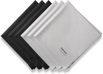 6PCS Large Eyeglass Cleaning Cloths, 12 x12 inches Glasses Cleaner