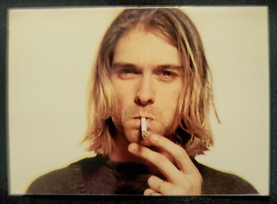 kurt cobain cigarette brand NIRVANA KURT COBAIN STICKER “SMOKE TIME” 3 1/8” X 2 1/4
