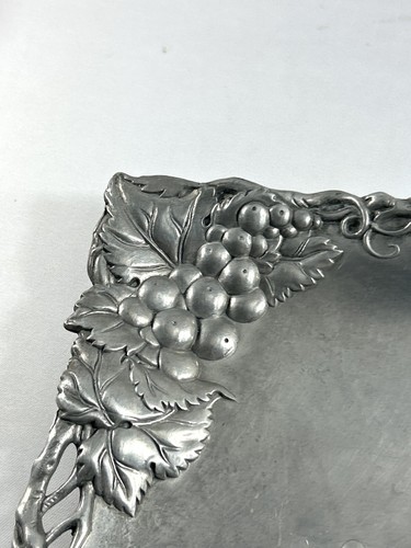 Vintage 1996 Arthur Court Grape Leaves Tray 12" X 6.25" Aluminum Rectangular - Picture 6 of 10