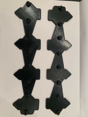 Chevy LS Head Cathedral Port Intake Covers / Block Off Plates (Black)