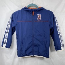 Disney Parks Youth Small Blue Windbreaker Jacket Full Zip Long Sleeve Coat