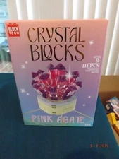 Block Tech Crystal Blocks Pink Agate Build Set--111 Pieces--NEW