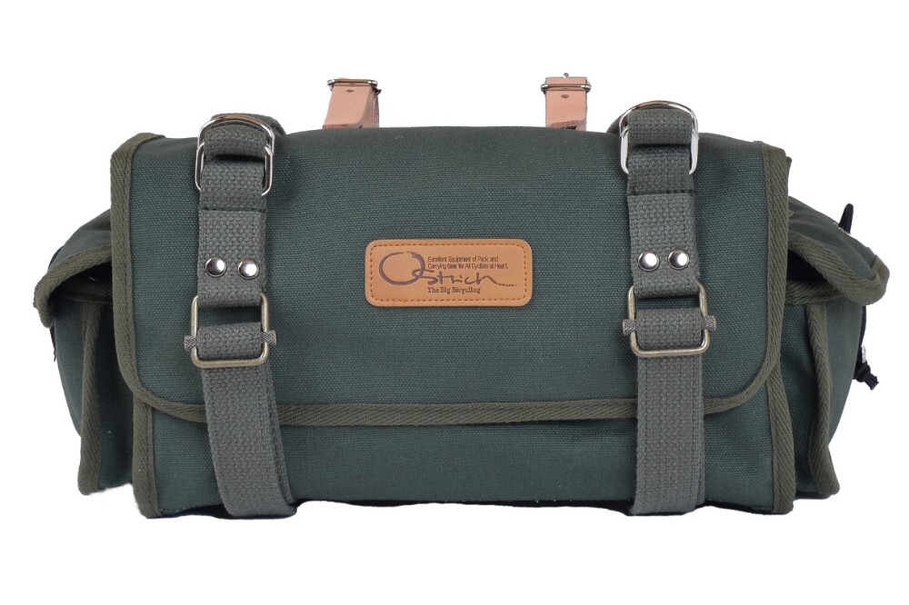 OSTRICH S-2 Canvas Fabric Saddle Bag 8.2L Green Color | eBay