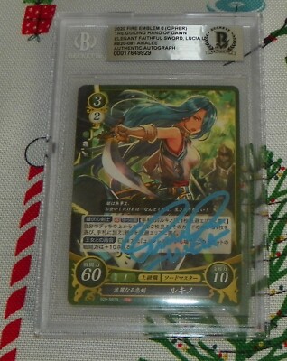 AmaLee Amanda Lee Lucia Fire Emblem Cipher Signed Card Auto BAS B20-081N