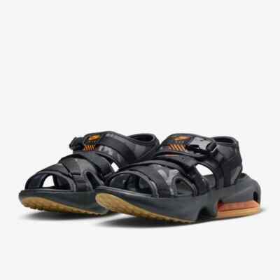 NIKE Air Max Sol FJ5446-010 Black/Gum Light Brown/Cargo Khaki/Orange Sandals Men