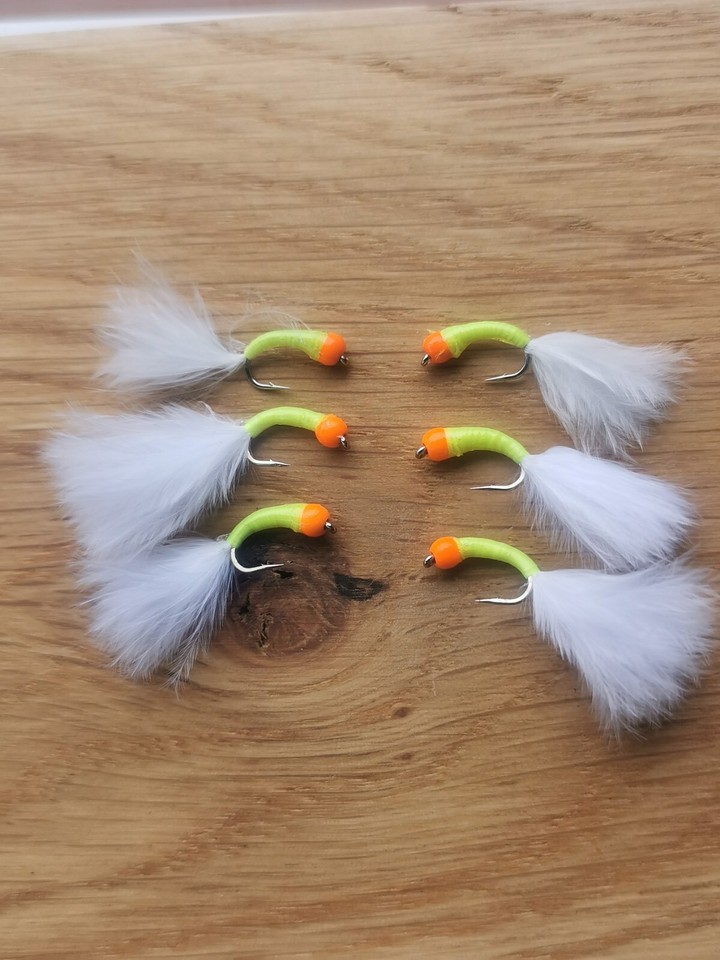 6 Whisker Hot Head Bung – Mosca Buzzer Taglia 12 Per Trota, Fatto A Mano UK