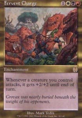 MTG - Fervent Charge - Apocalypse - NM, English Magic FLAT RATE SHIP