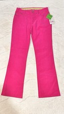Vintage Lilly Pulitzer Hot Pink Corduroy Pants Women 2 Stretch Bootcut NWT