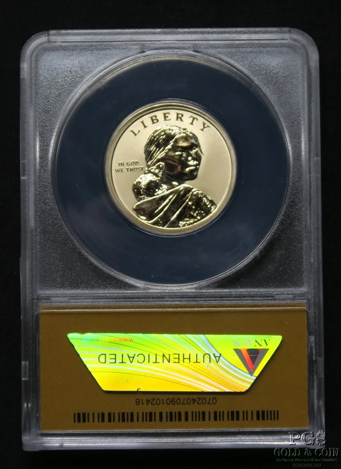 2018-S 50th Anniv Silver Reverse Proof Set RP70 ANACS 1c 5c 10c 25c 50c $1  - Image 3 of 4