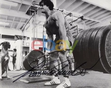 FRANCO COLUMBU SIGNED 8x10 PHOTO AUTOGRAPHED AMAZING POSE DEADLIFTING reprint
