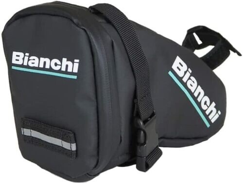 Bianchi Saddle Bag Middle Bicycle Bag Black Accessory W95×H120×D200mm 140g - Picture 1 of 8