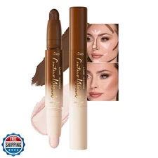 evpct Darker Nude and Light Pink Cream Contour Stick Face Body Makeup Dual En
