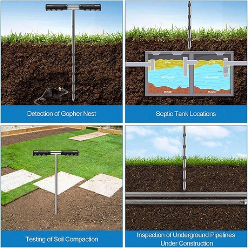 Stainless Steel Soil Sampling Probe with Combined Rod for Accurate Collection - Picture 4 of 10