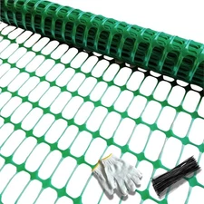Plastic Mesh Fence, Extra Strength 40''x100' Roll with 50 Zip Ties, Resuable ...