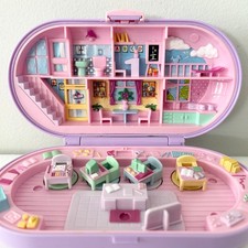 Vtg Polly Pocket Stampin  School Purple Bluebird Toys Desk Stampers Ink NO DOLLS