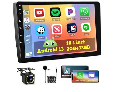 Android 10.1 inch Double Din Car Stereo GPS Radio HD 1080P Multimedia Player ...