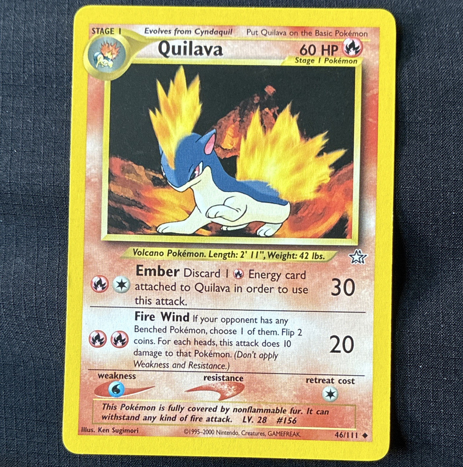 Nintendo Quilava 46/111 Neo Genesis Unlimited Regular Uncommon English (2000) 60