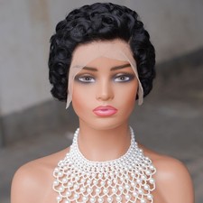 Shot Black Curl Wig