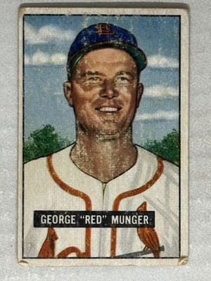 George ''Red'' Munger 1951 Bowman #11 St. Louis Cardinals