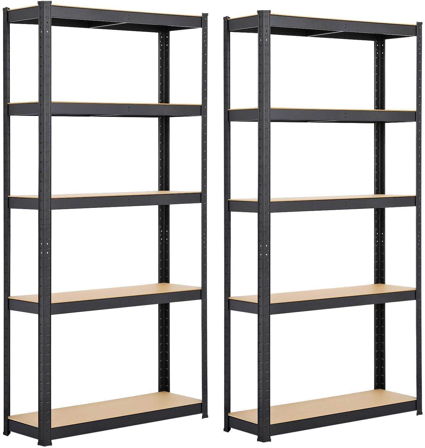 Coppia Scaffalature Metalliche 180x90x30 cm ad Incastro per Officina