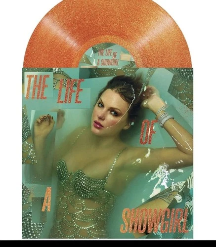 NEW TAYLOR SWIFT LP The Life of a Showgirl PORTOFINO ORANGE GLITTER VINYL ✅