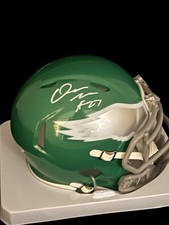 Quinyon Mitchell Signed Philadelphia Eagles Kelly Green Mini Helmet JSA COA