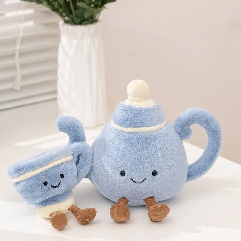 NEW JELLYCAT Amuseables Seb Teacup and Vicky Teapot London Harrods