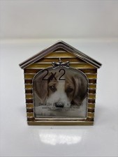 Brown/gold Enamel Pet Dog Frame. Accommodates 2 X2 Photo.