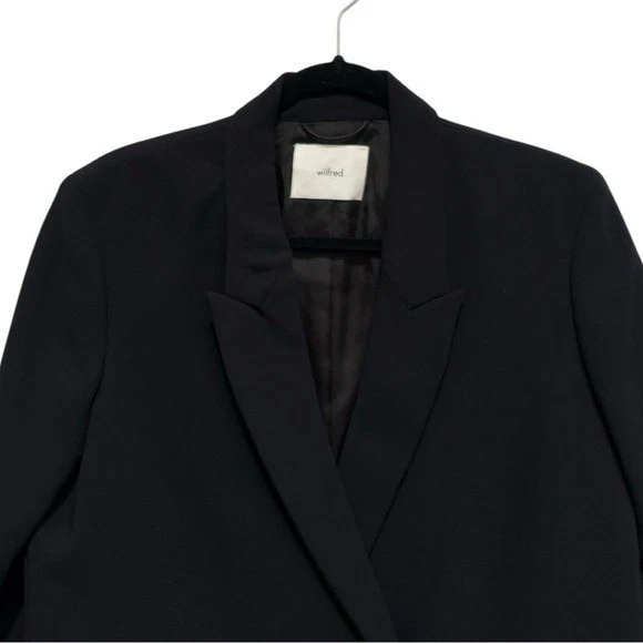Aritzia Wilfred Cherrelle Oversized Double Breasted Blazer Black Size Small - Image 3 of 4