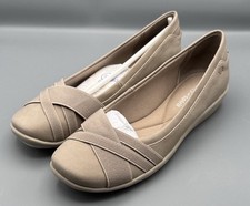 EASY SPIRIT Women's Taupe Acasia Round-Toe Slip-On Ballet Flats Size 5