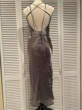 h and m metallic dress Women's Navy blue Shimmery Maxi Dress