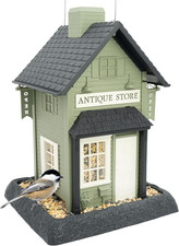 Village Collection - Antique Store Birdfeeder for Outdoors, Holds 6.5 Lbs of See