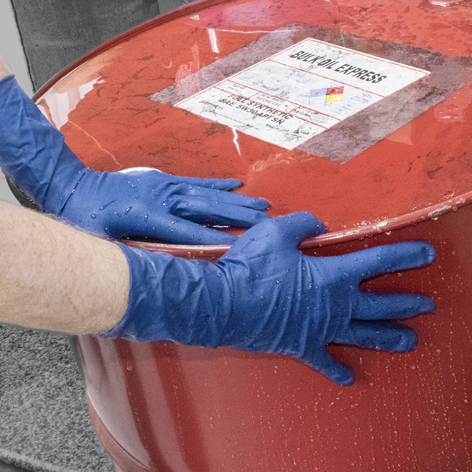 Guantes desechables de látex más gruesos sin polvo - 14 mil, 12 pulgadas Longitud, texturizado Foto 4 de 4