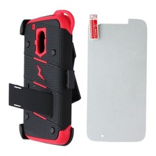 Funda/Funda/Cristal Serie ZIZO Bolt para Motorola Moto G4 Play - Negra/Roja