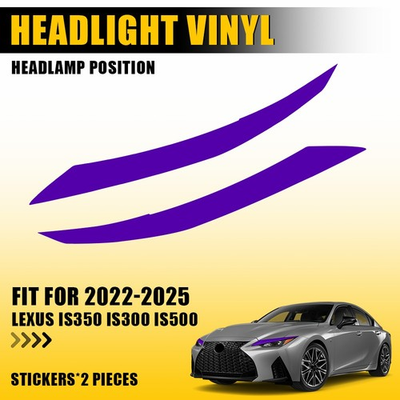 #ad #ad Fits 2021 2025 Lexus IS Purple Headlight DRL Decal Tint Overlay Vinyl IS350 300 $24.69