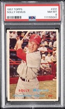 1957 TOPPS #231 SOLLY HEMUS PSA 8