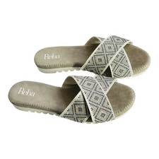  59 Reba Women's Size 6.5 Nell Bohemian Beaded Slip-On Flats Sandals
